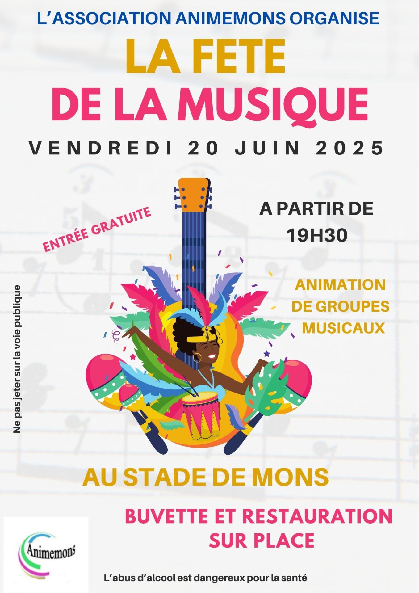 Affiche 2025 juin fete de la musique